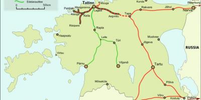 Mapa da kroon caminhos-de-ferro