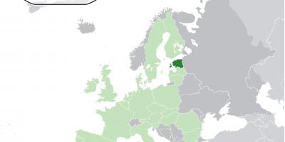 Estónia no mapa da europa