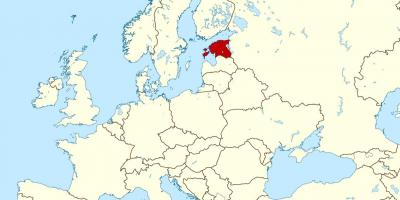 Estónia localização no mapa