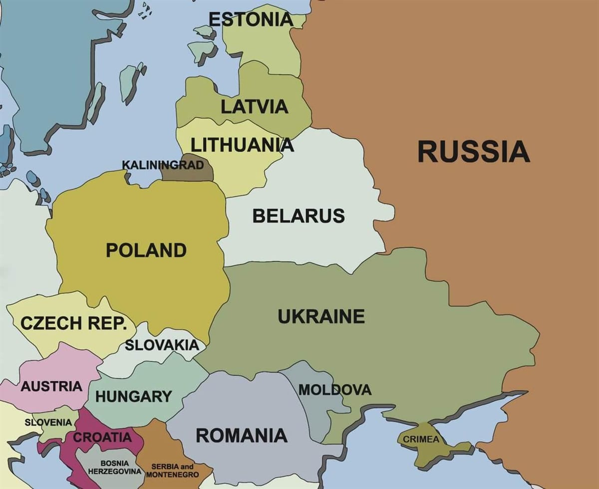 mapa da mapa da Estónia países vizinhos