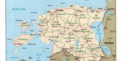 Mapa da Estónia mapa de localização