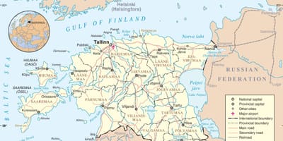 Estónia no mapa